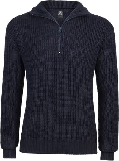 Brandit Marine Troyer Heren Gebreide trui - marineblauw - L