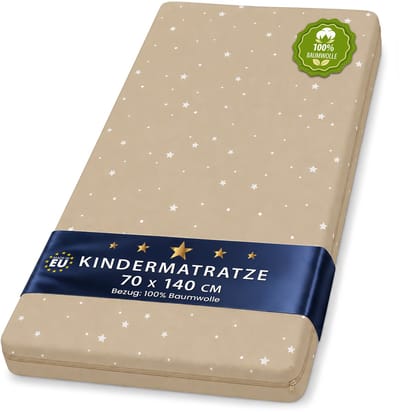 Matraskinderbed Matras 70x140 cm - Kindermatras voor Babybed Reisbed Aanschuifbed en Ledikant Kinderbedmatras Bedmatras voor Baby en Kinderen 70 x 140 Oeko-Tex