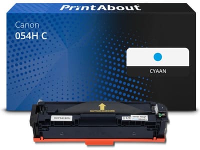 PrintAbout huismerk Toner 054H C Cyaan Hoge capaciteit Geschikt voor Canon