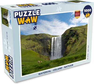 Puzzel Waterval - IJsland - Natuur - Legpuzzel - Puzzel 1000 stukjes volwassenen