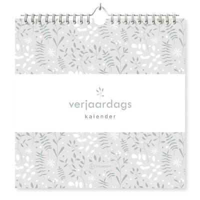 Fyllbooks - Verjaardagskalender - Kalender Verjaardagen - Botanical - 13 Pagina's