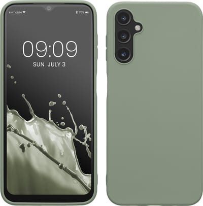 kwmobile telefoonhoesje geschikt voor Samsung Galaxy A14 5G - Hoesje voor smartphone - Back cover in grijsgroen
