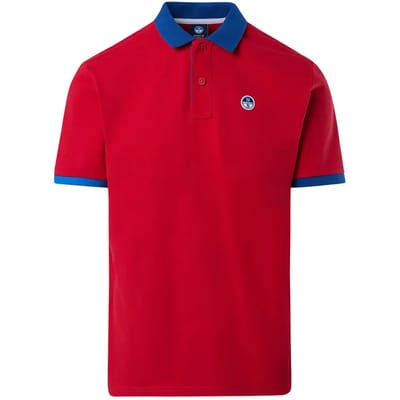 Polo shirt met verschillende kleuren manchetten combo North Sails