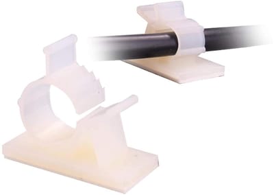 Verstelbare kabelclips voor draadbeheer, kabelorganizer voor auto en kantoor, witte draadbevestiging met kleefstrip