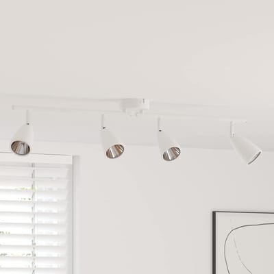 vidaXL Plafondspot met schijnwerpers Wit 70 x 12,5 x 10,5 cm Metaal