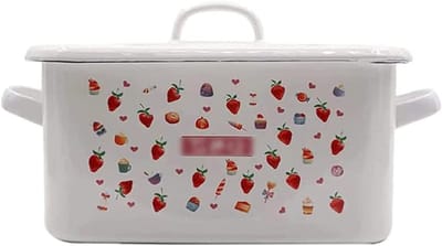 Klassieke broodtrommel, rechthoekige keramische broodhouder, 3/3,5 l broodopslag met grote capaciteit, ruimtebesparende broodtrommel