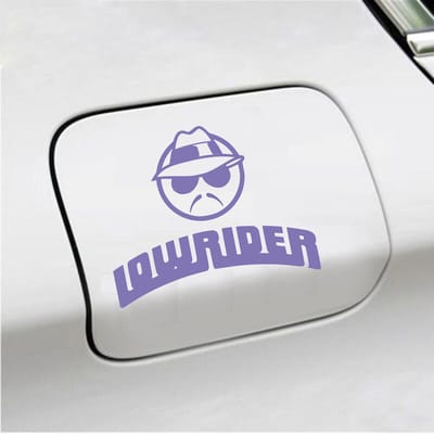 Bumpersticker - Low Rider - 12,5 X 15,6 - Paars