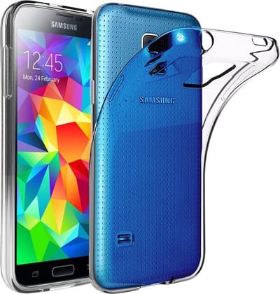 Soft Backcover Hoesje Geschikt voor: Samsung Galaxy S5 - Silicone - Transparant