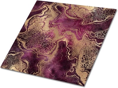 Tulup PVC Tegels - Zand en Marmer Vinyl Tegels - 30 cm x 30 cm - Veelkleurig Vinyl Vloer Tegels - 9 stuks - Vinyl Wandtegels - Marmer Plaktegels - Zelfklevende Vinyl Tegels - Plaktegels keuken en Badkamer