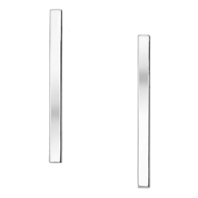 EAR IT UP - Oorbellen - Bar - Push back oorknopjes - 925 sterling zilver - 20 x 1,5 mm - 1 paar