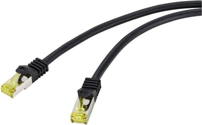 Renkforce RF-4995164 RJ45 Netwerkkabel, patchkabel CAT 6a (losse kabel CAT 7) S/FTP 5.00 m Zwart TPE-mantel, Flexibel, Vlambestendig 1 stuk(s)