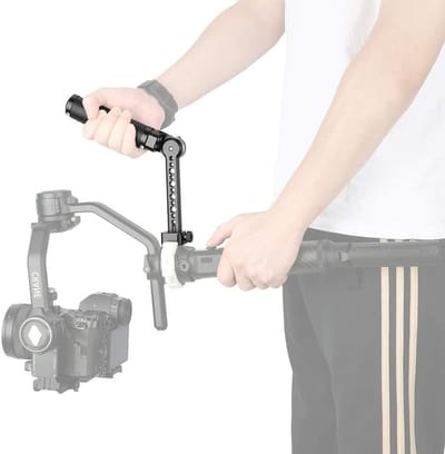 Quick Release NATO Clamp Mount Gimbal Handle met Rosette Extension Arm en 200 Graden Verstelbare Grip voor Stabilizers zoals Zhiyun Crane 2S en DJI Ronin S