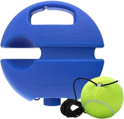 Tennis Trainer - Bal Oefenapparaat - Solo Tennis Training - Realistische Wedstrijdvoorbereiding - 215 x 215 x 55 cm - Rond
