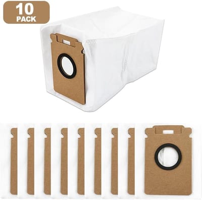 Voor Roborock H50 Ultra Voor H60 Hub Pro Veger Vervanging Stofzakken met Ultra Fijn Filter Capturing Fijn Stof, Scheurbestendig Materiaal en Eenvoudige Installatie Ontwerp (10 PACK)