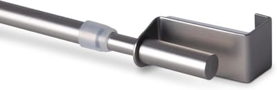 Verstelbare spanstang voor gordijnen - Metalen gordijnroede zonder boren (60-90 cm, zilver)