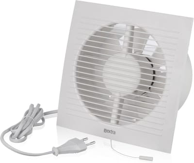 Badkamerventilator - Afzuigventilator Wandmodel - Vochtige Lucht Afvoeren - Stille Werking - Ø 150mm - Wit