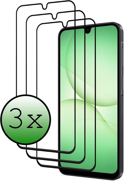 Screenprotector - 3 Stuks Geschikt voor Samsung Galaxy A17 - Full Cover - Beschermglas - Gehard Glas - Tempered Glass - Screen Protector