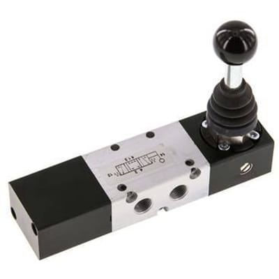 5/3 G1/8'' Midden Gesloten Handbediend Hefboom Ventiel -0.95-10bar/-13.2-140psi