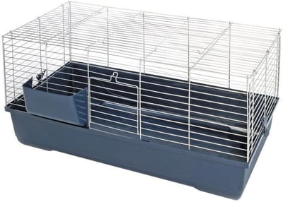 Core® Konijnenhok Binnen - Konijnenhok Met 1 Etages - Konijnenren - Blauw - 100cm x 46cm x 53cm