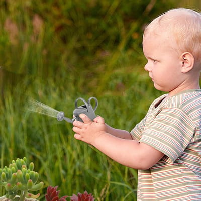 Kinder Gieter - Watergeefspeelgoed - Planten Verzorgen - Unieke Rotatiefunctie - 8x3.5x4.8 cm - Zilver