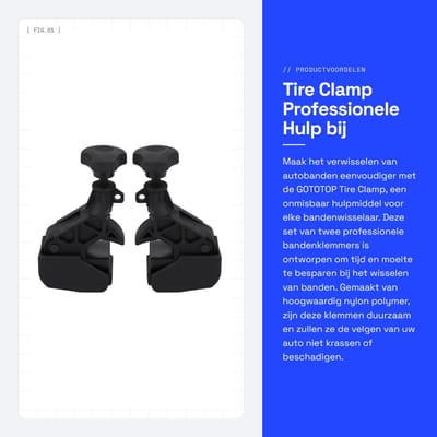 Dailygoods- Bandenklem 2 Stuks - Nylon - Professionele Hulp Tool - Bandenwissel Gereedschap - Tijd- en Efficiëntie Besparend - Geschikt voor Meeste Machines - Bandenwisselaar