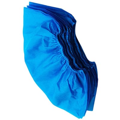 Lot de 100 couvre-chaussures jetables, anti-poussière, antidérapants, non tissés, pour enfants, étudiants et adultes 100pcs bleu
