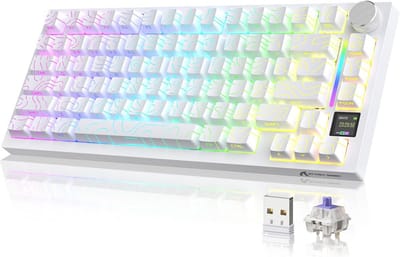 Mechanisch Toetsenbord met TFT-scherm, 75% ANSI-indeling, Draadloos/Bluetooth/Bedraad, Hot-Swap voor PC en Mac