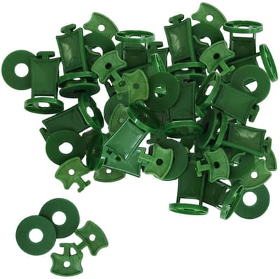 Dailygoody - Greenhouse Support Clips - 100 Stuks - Voor Isolatie en Schaduwnetten - Versterking - Tuinaccessoires - Buiten gebruik - Groen - Geschikt..