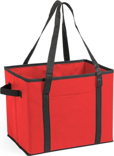 Auto kofferbak/kasten organizer tas rood vouwbaar 34 x 28 x 25 cm - Vouwbaar - Auto opberg accessoires