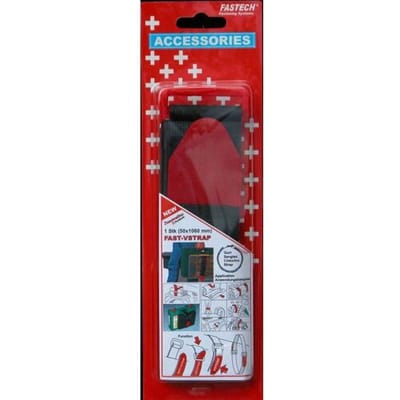 FASTECH® 911-330C Klittenband Met riem Haak- en lusdeel (l x b) 1060 mm x 50 mm Zwart, Rood 1 stuk(s)