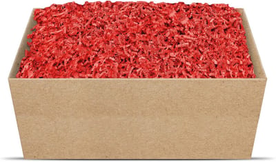 Opvulmateriaal Papier - Cadeau Vulling - Geschenk Verpakking - Milieuvriendelijk Biologisch Afbreekbaar - 2 kg - Helder Rood