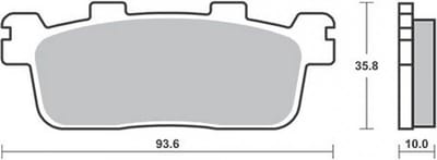 Malossi remblokje voor scooter Kymco 125 Grand dink 2010 6215028 / 6214714 / AR Gloednieuw
