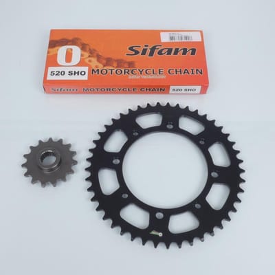 Kit chaîne Axring pour Moto Yamaha 660 XTZ tenere 1990 à 1995 15X45 pas 520 Neuf