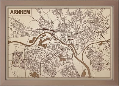 Decoratief Beeld - Houten Van Arnhem - Hout - Bekroned - Bruin - 21 X 30 Cm
