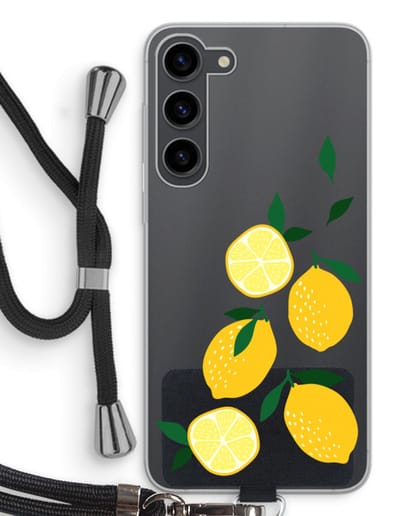 Case Company® - Hoesje met koord geschikt voor Samsung Galaxy S23 Plus hoesje met Koord - You're my lemon - Telefoonhoesje met Zwart Koord - Bescherming aan alle Kanten en Over de Schermrand