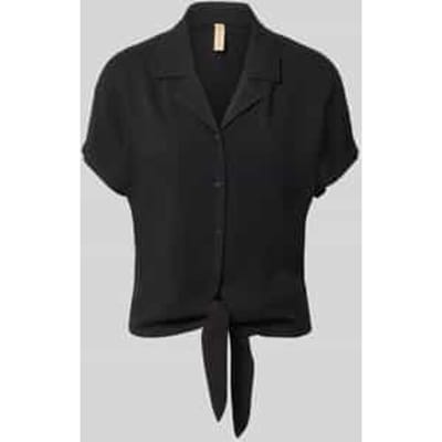 regular fit blouse van viscose met knoopdetail model 'RADIA'