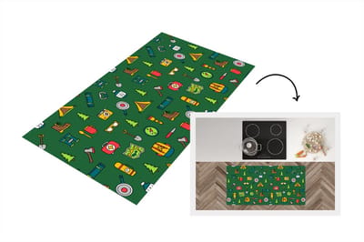 Keukenloper - Loper keuken - Kamperen - Tent - Bijl - Backpack - 120x60 cm - Keukenloper vinyl