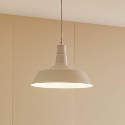 Lindby - hanglamp - 1licht - Metaal - H: 10.5 cm - E27 - wit