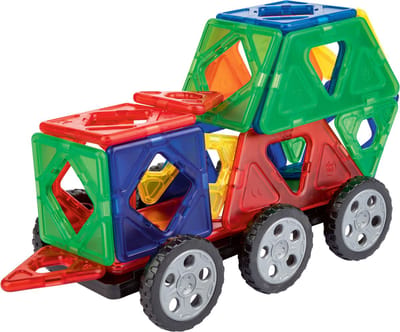 Playtive Magnetische Bouwset - Stimuleert de creativiteit en ruimtelijk inzicht - Aanbevolen leeftijd: vanaf 1,5 jaar - Set: 25 delig - Bevordert de behendigheid, creativiteit en fijne motoriek