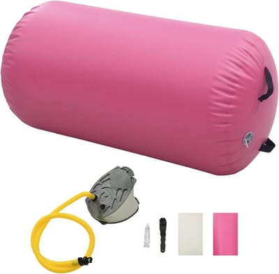 Opblaasbare Gymnastiekrol - Yogarol Oefenrol - Gymnastiek Training - Hoge Dichtheid PVC - 120x90 cm - Roze