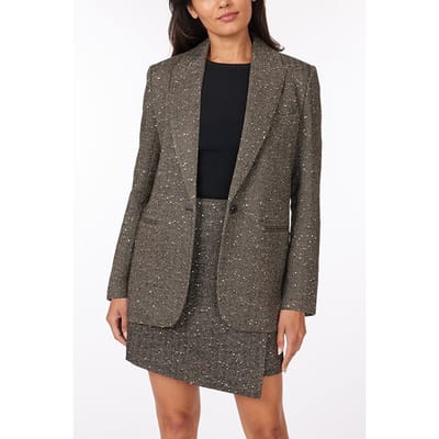 Scotch & Soda Sequin Herringbone Blazer Black W/ Gold Taglia: XS | Blazers Outlet | Donna | Nero