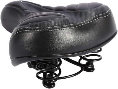 Comfortabel Fietszadel met Schokbrekende Veren en Extra Zachte Vulling voor Brede Zitvlakken