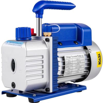 Pompe à Vide 9 CFM 1 CV Double Étage Pompe à Vide pour Climatisation 220V 5Pa Vide Ultime Refrigerant HVAC Outil à Air Pompe à Vide à Palette Rotative pour