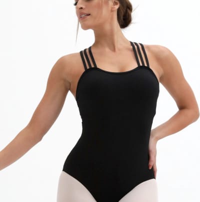 Balletpak dames zwart | “Expression” | Balletpak dames zwart | met 3 bandjes | Maat S | Maat 34