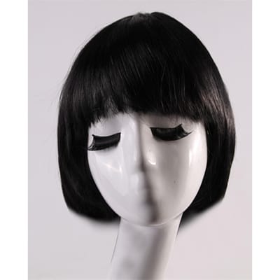 Synthetische Korte BOB Volledige Pruik Meerdere Kleuren Cosplay Halloween Feest Kort Haar Effen Kleur Pruiken One Size gray