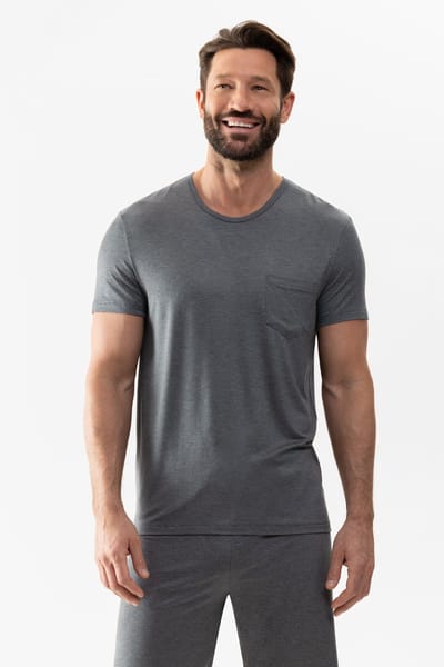 Mey Lounge Shirt korte mouw Jefferson Heren 65630 791 quartz melange S