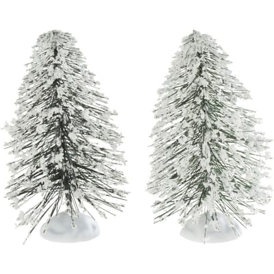 VBS Miniatuur kerstboom met sneeuw, 2 stuks