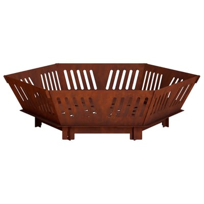 vidaXL - Vuurkorf - Roestkleurig - 60 - x - 60 - x - 18 - cm - weervast - staal