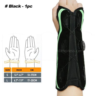 Attelle de poignet pour tunnel carpien Gants de sport Sécurité Salle de sport Pour Hommes Femmes Arthrite Arthrose Ténosynovite Support L wrist 17-20 cm