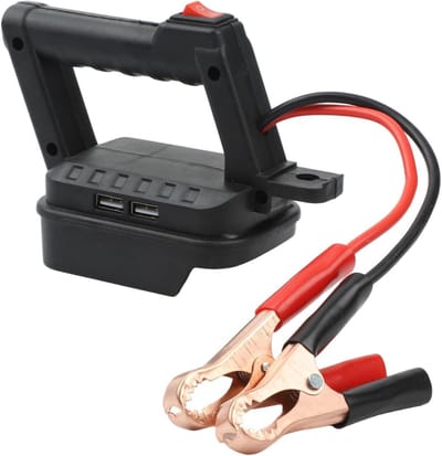 Autostarter Kabeladapter - Booster Kabel - Accu Noodhulp - Snelle Connectie - 15 x 13 x 8 cm - Zwart Rood